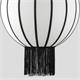 COLGANTE GRACE TEXTIL FLECOS BLANCO/NEGRO 40CM XTRELAMP