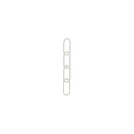 CADENA HIERRO LISA 2.5MM BLANCO MATE RAL9010 (1 METRO)