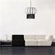 Lámpara de Techo Colgante EVA Blanco Negro con Flecos 50 Cm