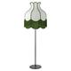 Lámpara Pie de Salón SANCHICA Pantalla Blanca Flecos Verdes