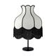 Lámpara de Mesa SANCHICA Pantalla Blanca Flecos Negros