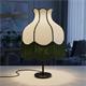 Lámpara de Mesa SANCHICA Pantalla Blanca Flecos Verdes