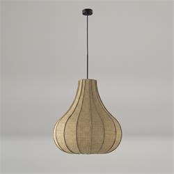 COLGANTE SIRA RAFIA NATURAL HILO TRENZADO 50 CM XTRELAMP