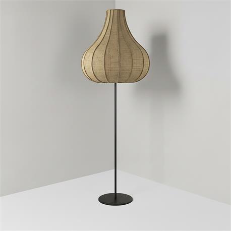 LAMPARA PIE SIRA RAFIA NATURAL HILO TRENZADO C/P 50CM XTRELA