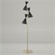 Lámpara de Pie XENA Metal Negro Oro 3 Luces G9