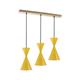 Lámpara de Techo Regleta XENA Metal Mostaza Oro 3 Luces G9