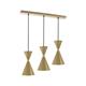 Lámpara de Techo Regleta XENA Metal Oro Oro 3 Luces G9