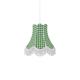 Lámpara de Techo CATALINA Pantalla Cuadros Verdes D70