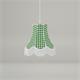 Lámpara de Techo CATALINA Pantalla Cuadros Verdes D70