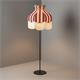 Lámpara Pie de Salón EPIFANÍA Pantalla Rayas Rojas
