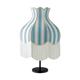 Lámpara de Mesa EPIFANÍA Pantalla Rayas Azules Blancas