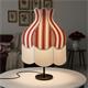 Lámpara de Mesa EPIFANÍA Pantalla Rayas Rojas Blancas
