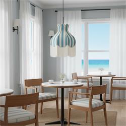 Lámpara de Techo EPIFANÍA Pantalla Rayas Azules D40