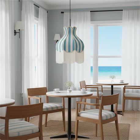 Lámpara de Techo EPIFANÍA Pantalla Rayas Azules D40