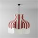 Lámpara de Techo EPIFANÍA Pantalla Rayas Rojas D70