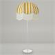 Lámpara de Pie LEOCADIA Pantalla Amarilla Flecos Blancos