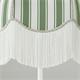 Lámpara de Mesa LEOCADIA Pantalla Verdes Flecos Blancos