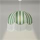Lámpara de Techo LEOCADIA Pantalla Verde Flecos Blancos D70