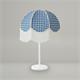 Lámpara de Mesa NAZARIA Pantalla Cuadros Azules