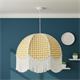 Lámpara de Techo NAZARIA Pantalla Cuadros Amarillos D70