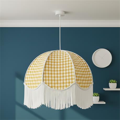 Lámpara de Techo NAZARIA Pantalla Cuadros Amarillos D70