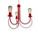 LAMPARA CARDIFF FORJA 3 LUCES COLOR ROJA