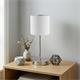 Lámpara de Mesa SURREY Blanco Gris Cromo