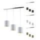 Lámpara de Techo Regleta SURREY Blanco Gris Cromo 3 Luces