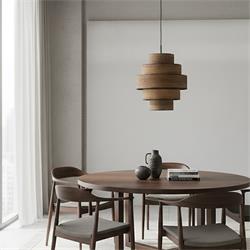 Lámpara de Techo AITANA Negro Madera Oscura 1 Luz