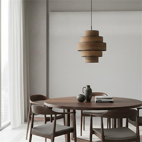 Lámpara de Techo AITANA Negro Madera Oscura 1 Luz