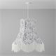 Lámpara de Techo TRIFALDI Pantalla Azul Flecos Blancos D70
