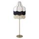 Lámpara Pie de Salón LIV II Tejido Beige Negro Flecos Dobles