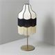 Lámpara de Mesa LIV II Tejido Beige Negro Flecos Dobles