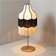 Lámpara de Mesa LIV II Tejido Beige Negro Flecos Dobles