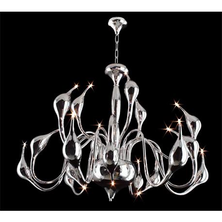 LAMPARA CISNE CROMO 18 LUCES 18 X G4