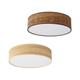 Plafón de Techo Redondo AITANA E27 Madera Clara 30 Cm 2 Luce
