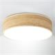 Plafón de Techo Redondo AITANA E27 Madera Clara 40 Cm 2 Luce