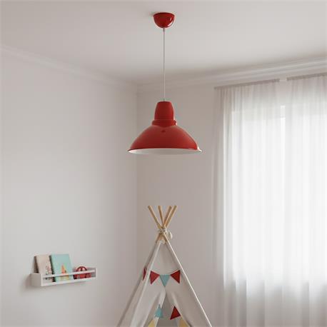 Lámpara de Techo Colgante RABBIT Metal Rojo Blanco