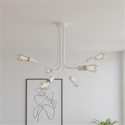 Lámpara de Techo AGUEDA Metal Blanco 6 Luces