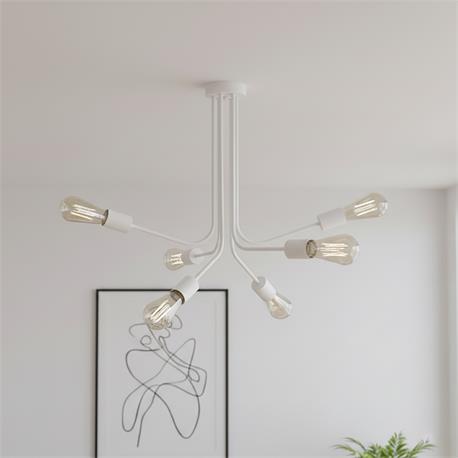 Lámpara de Techo AGUEDA Metal Blanco 6 Luces