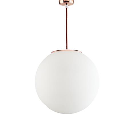 Lámpara de Techo Colgante NOEL Cobre Cristal Blanco LED