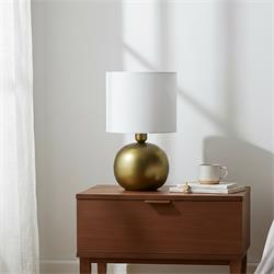 SOBREMESA METAL CUERO MATE C/PANT TEXTIL BLANCA