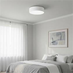 Plafón de Techo Redondo ENZO II Lino 00 Blanco 30 Cm 2 Luces