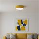 Plafón de Techo Redondo ENZO II Tejido Mostaza 40 Cm 2 Luces