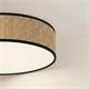Plafón de Techo Redondo ENZO II Rafia 30 Cm 2 Luces
