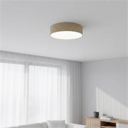 Plafón de Techo Redondo ENZO II Yute 30 Cm 2 Luces