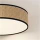Plafón de Techo Redondo ENZO II Rafia 45 Cm 2 Luces