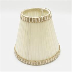 Pantalla Organza Beig con galon Beig D15 d8 h13.5 E14