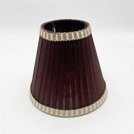 Pantalla Organza Marron con galon Beig D15 d8 h13.5 E14