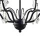 Lámpara de techo CELIA Negra 6 Luces Vela